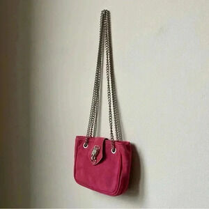 Bonino Small Pink Suede Crossbody/Shoulder Bag - Made in Italy leather bag